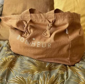 De Jolies Choses - Marcel et Lily - cabas lin camel