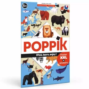 Poster créatif Animaux autour du monde - Poppik - De Jolies Choses - 5 ans