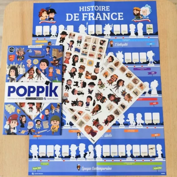 Poster pédagogique Histoire de France - Poppik - De Jolies Choses - 7 ans