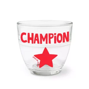 verres de cantine CHAMPION rouge - Pied de poule - De Jolies choses