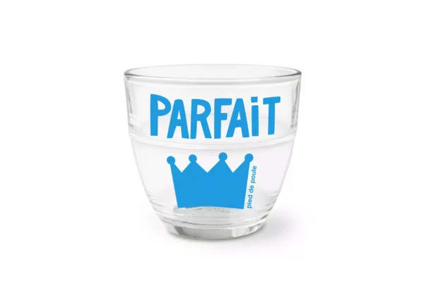 verres de cantine PARFAIT bleu - Pied de poule - De Jolies choses