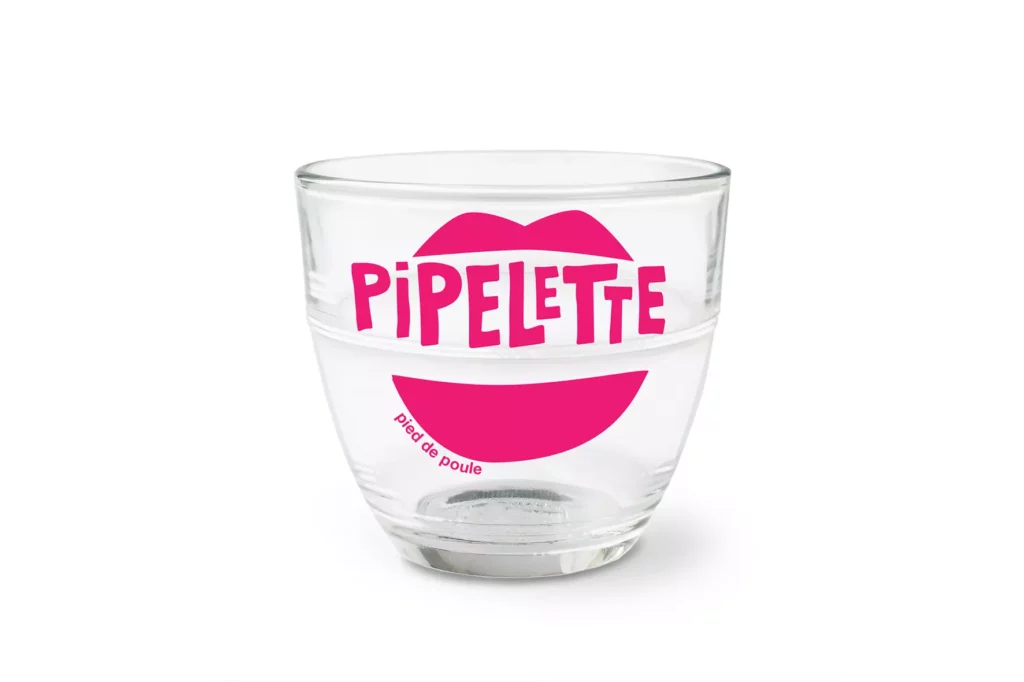 verres de cantine PIPELETTE fushia - Pied de poule - De Jolies choses