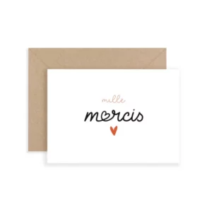 Carte mille mercis Lovely Thing - De Jolies Choses