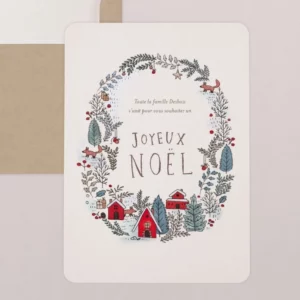 De Jolies Choses - Cartes joyeuses fêtes -Winter crown noel