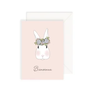 De Jolies Choses - carte lapin rose my lovely thing