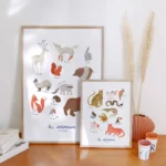 De Jolies Choses Affiche cotton bird animaux de la foret