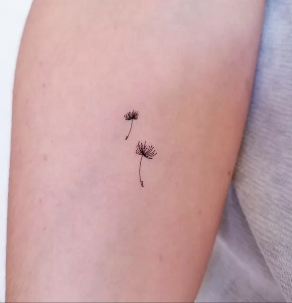 tatouage pissenlit éphémère, de jolies choses, Encre délicate