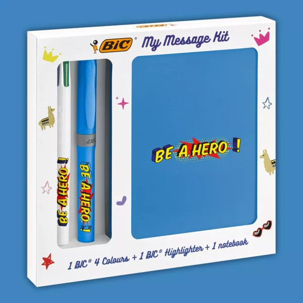 coffret Bic 4 couleurs Be a hero De Jolies Choses