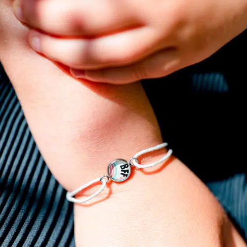 Bracelet Licorne Réglable Pour Filles – Perles Roses, Pendentif Licorne, Cadeau Anniversaire Ou Rentrée Scolaire