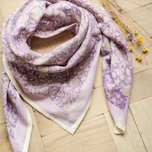 Joli foulard, imprimé en Inde, De Jolies choses, boutique Saint-Avé