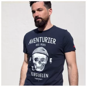 Cadeau homme - T-shirt aventurier des mers marine - de jolies choses - bzh