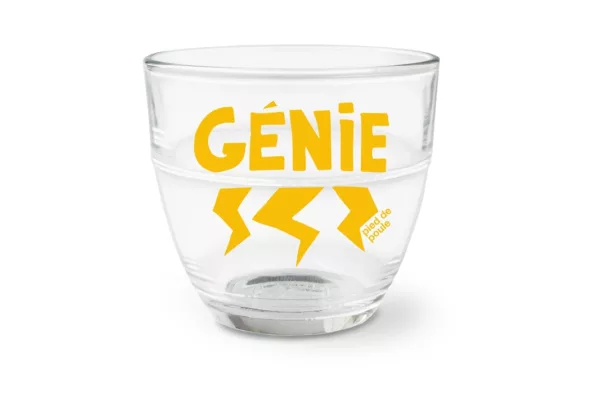 Verres de cantine - GENIE jaune - Pied de poule - De Jolies choses