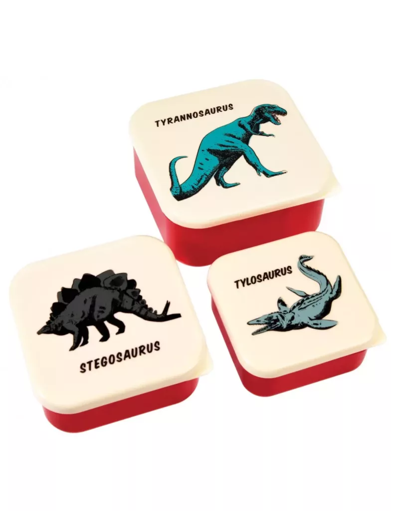 3 boîtes à goûter Dinosaures