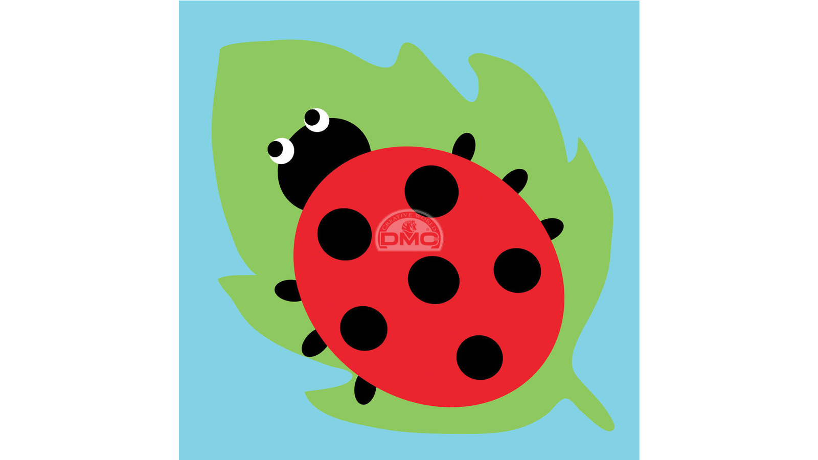 kit canevas coccinelle, dmc, activité enfant, 8 ans, de jolies choses