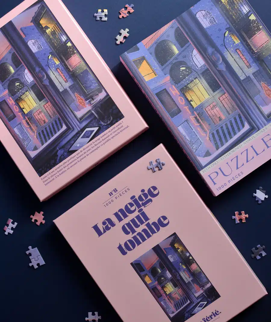puzzle 1000 pièces La neige qui tombe Boutique cadeaux