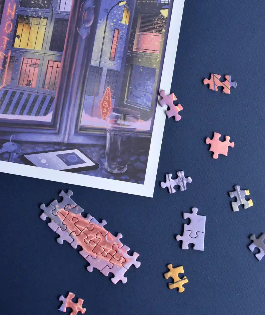 puzzle 1000 pièces La neige qui tombe idée cadeaux