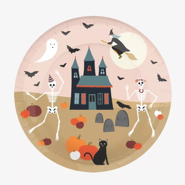 Assiettes halloween, auray, de jolies choses, tables Halloween, my little day