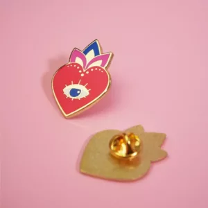 Pin's coeur ex-voto, malicieuse, de jolies choses, vannes