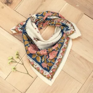 Foulard block print, balkan vanille, de jolies choses, concept store france