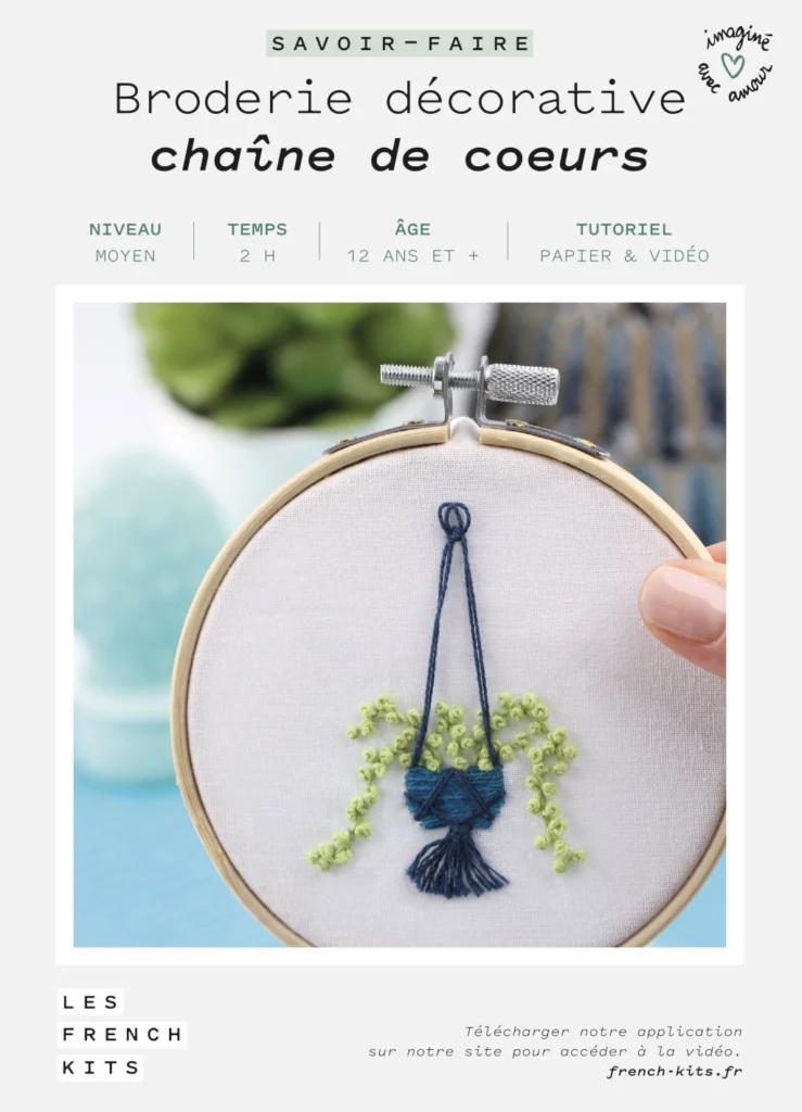 Broderie Chaîne de coeurs