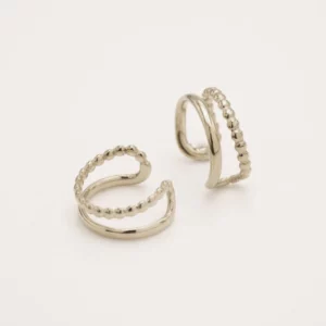 Manchettes d'oreilles Tom argentées, Bohm Paris, de jolies choses, boutiques vannetaises