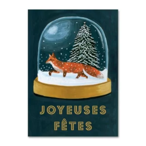 Carte Joyeuses Fêtes renard, papeterie, de jolies choses, plumelec