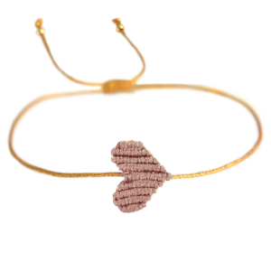 De Jolies Choses - Bracelet coeur champagne
