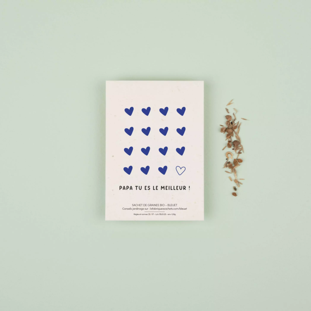 Graines Papa tu es le meilleur - Bleuet