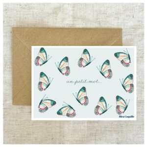 Carte Les Papillons - Un petit mot....