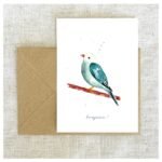 Carte Bonjour - L'oiseau Bleu