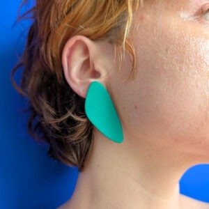 boucles d'oreilles en cuir fantaisie, fabrication française, plaudren