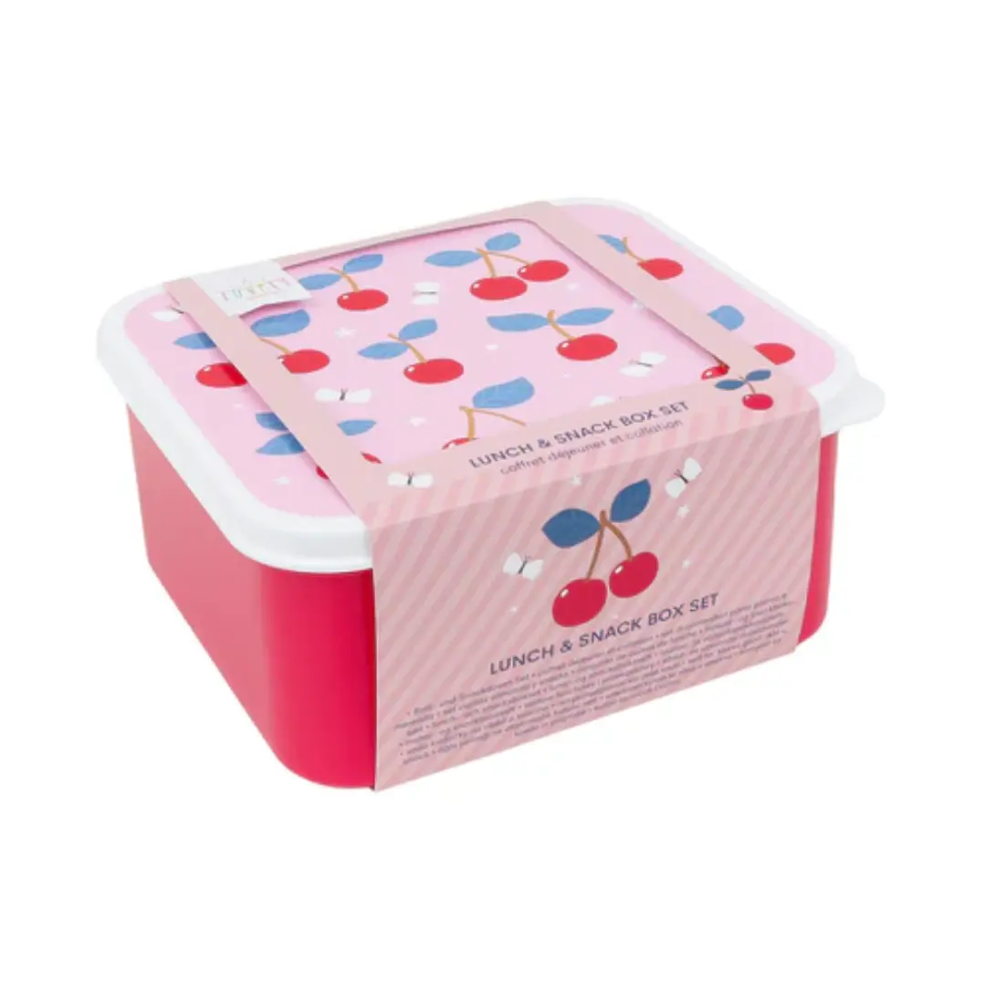 4 boites à collation Cerises
