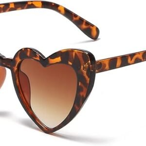 Lunettes de soleil Cœur Léopard