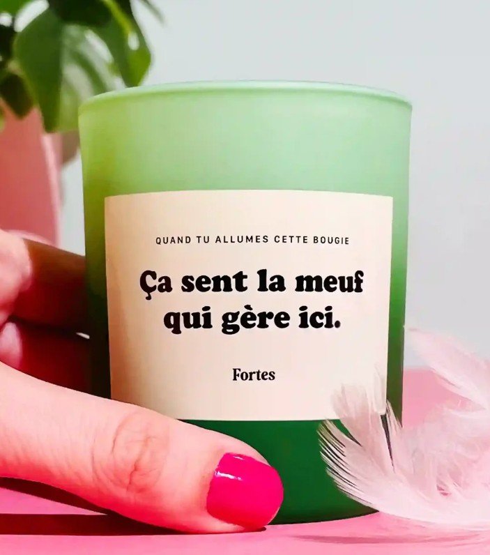 Bougie Fortes, cadeau femme, soeur, de jolies choses, plescop