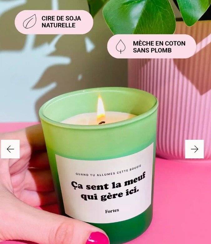 bougie, cadeau collègue, fortes, de jolies choses, petite boutique, theix