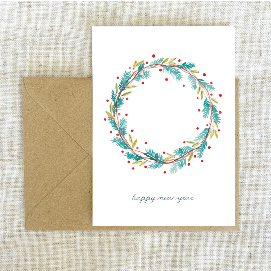 Carte Couronne de Noël