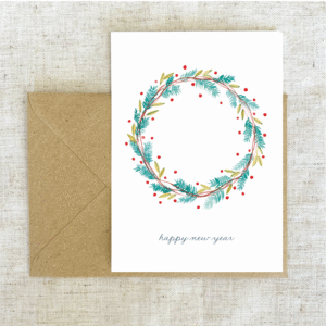 Carte Couronne de Noël