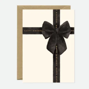 Carte Joyeux Anniversaire Black Bow