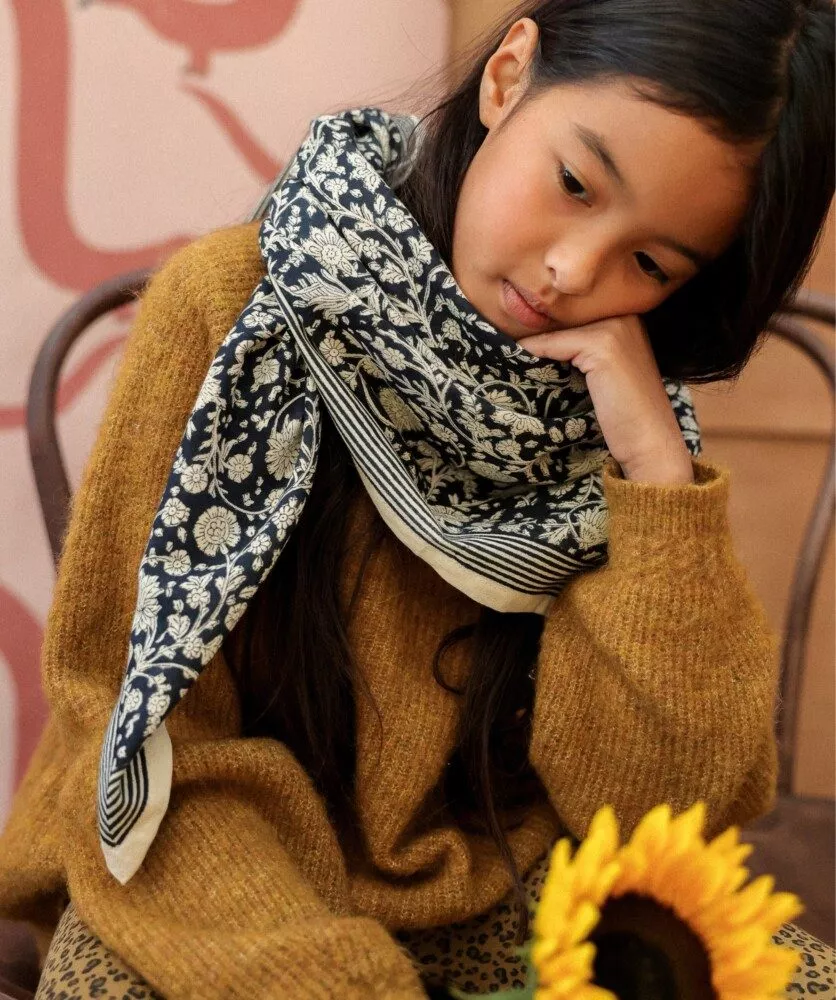 Grand foulard Anjali Encre – Image 3