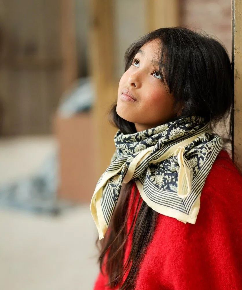 Grand foulard Anjali Encre – Image 2