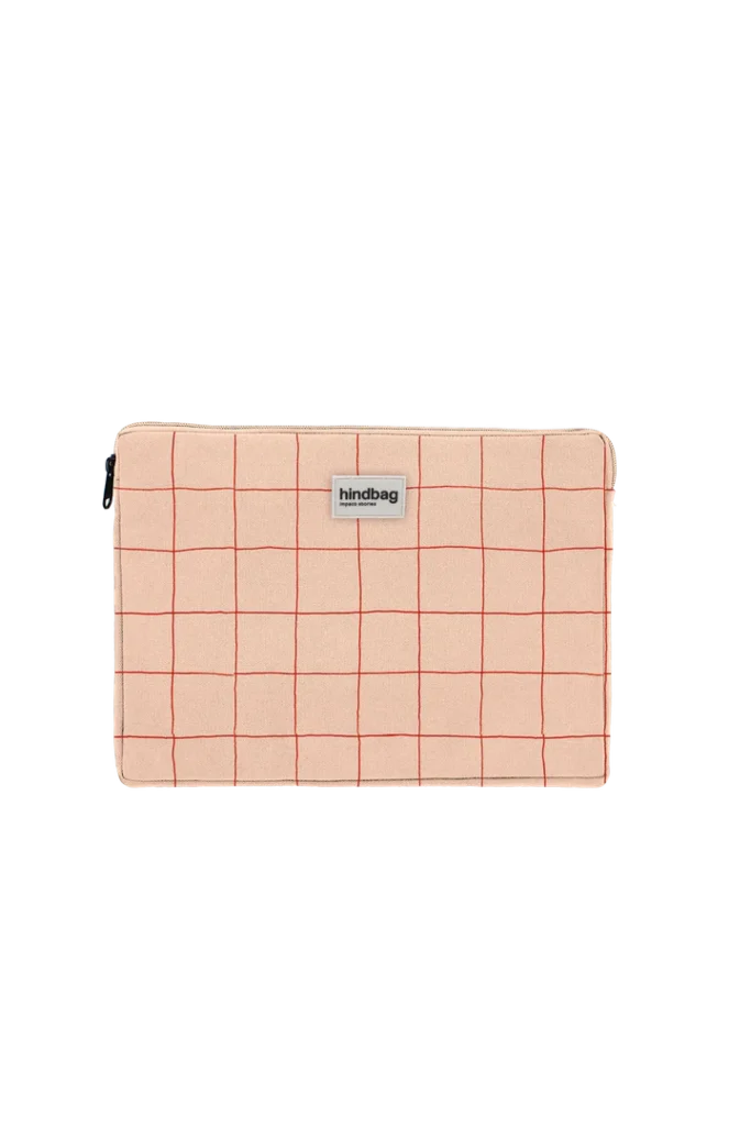 Housse ordinateur Ava Carreaux Rose/rouge