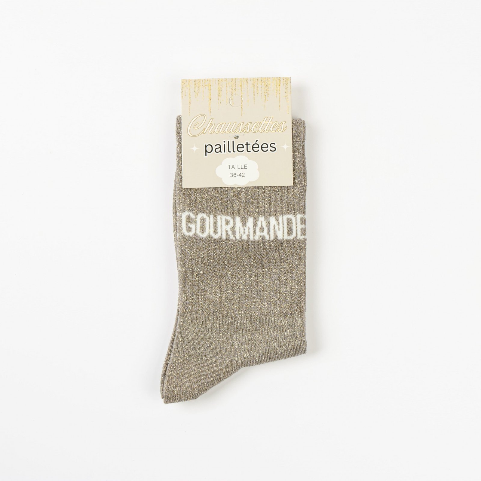 Chaussettes à paillettes Gourmande Felizz – Confort et Style Brillant, image size:1600x1600