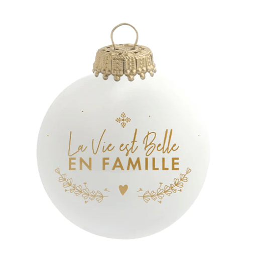 boule de noel, famille, cadeau maman, cadeau mamie, décoration sapin, vannes