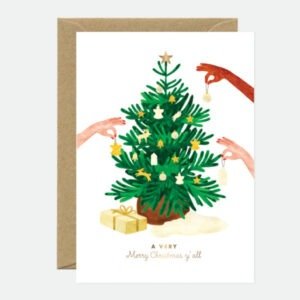 carte de Noël sapin chic, de jolies choses boutique, carte de voeux