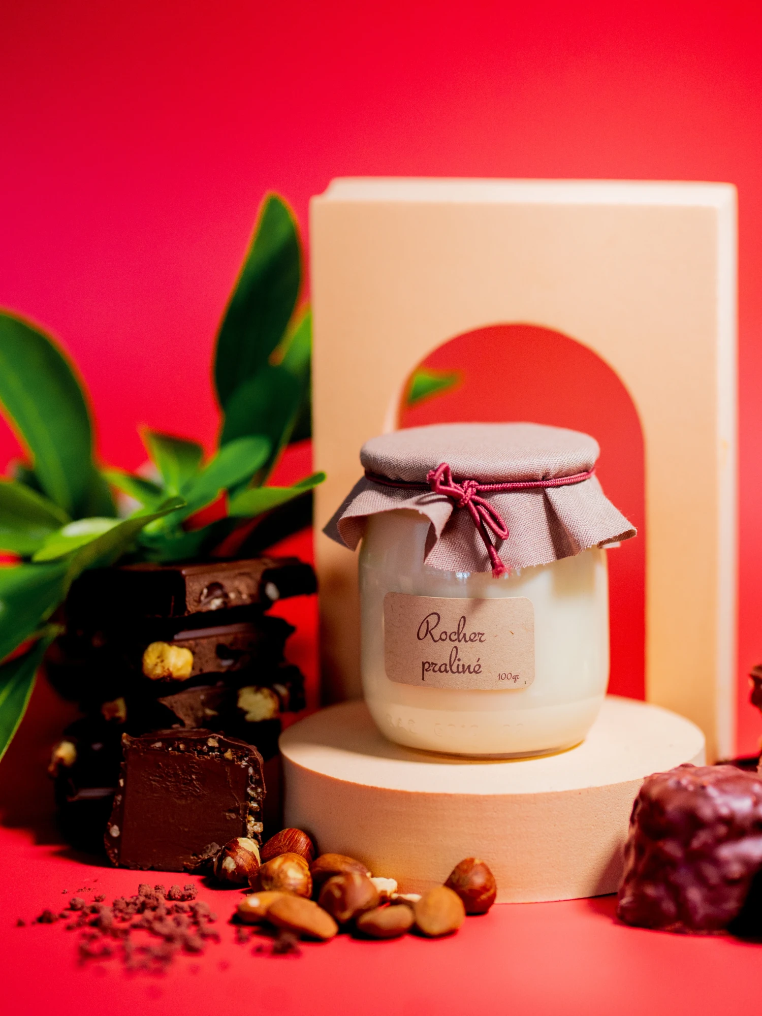 De Jolies Choses - Ateliers Levenez - Bougie parfumée Rocher Praliné