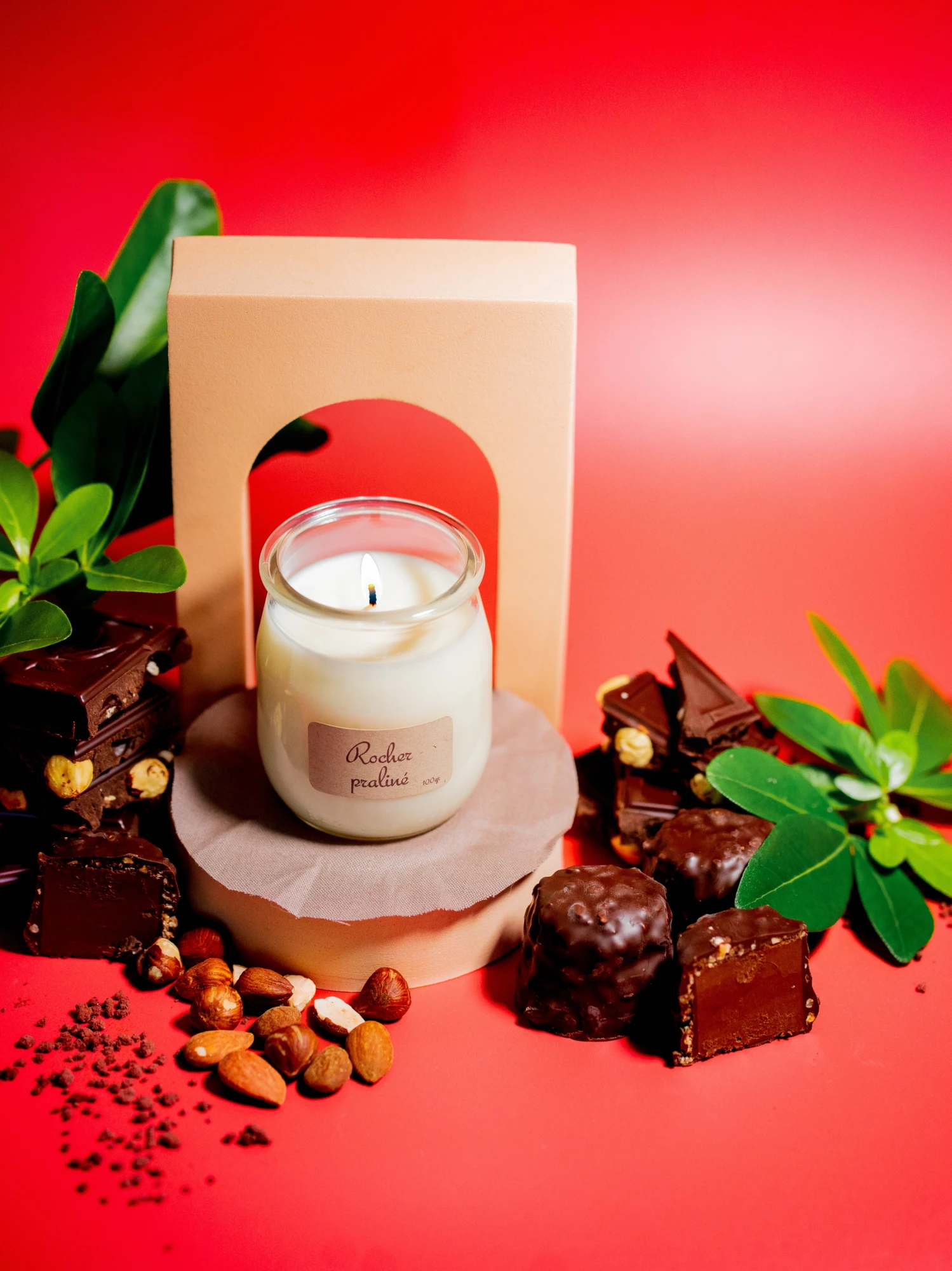 De Jolies Choses - Bougie parfumée Rocher Praliné - Ateliers Levenez