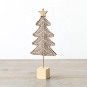Arbre en feutre beige
