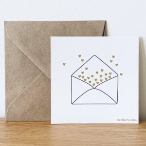 Carte Enveloppe Cœurs