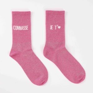 Chaussettes à paillettes - JE T'AIME CONNASSE