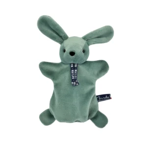Dorlotin Doudou Lapin marionnette vert sauge